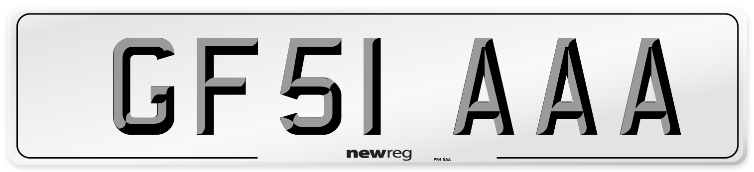 GF51 AAA Number Plate from New Reg